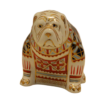 1993 Royal Crown Derby Bulldog Paperweight - Old Imari - Silver Stopper