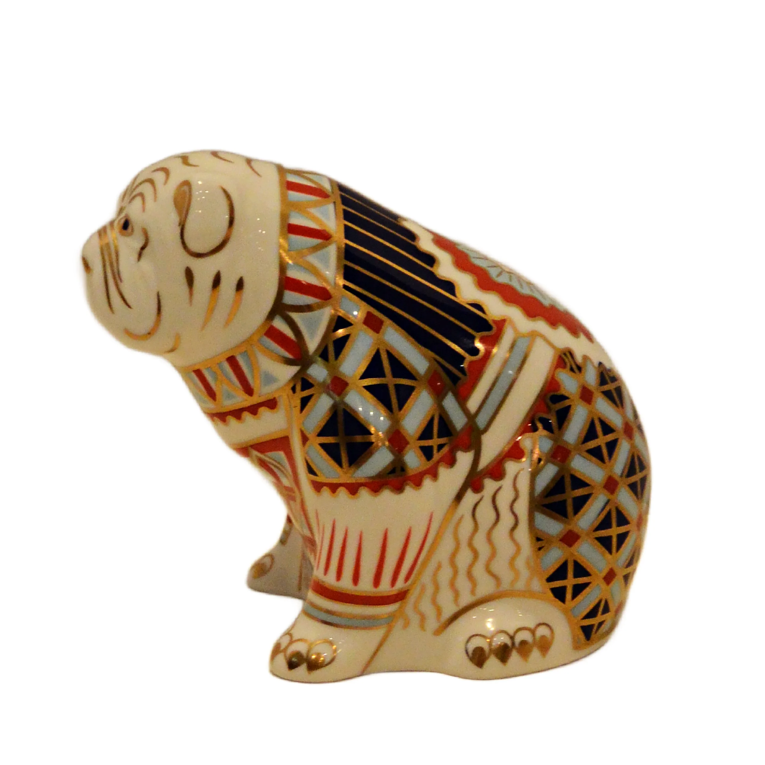 1993 Royal Crown Derby Bulldog Paperweight - Old Imari - Silver Stopper - Image 6