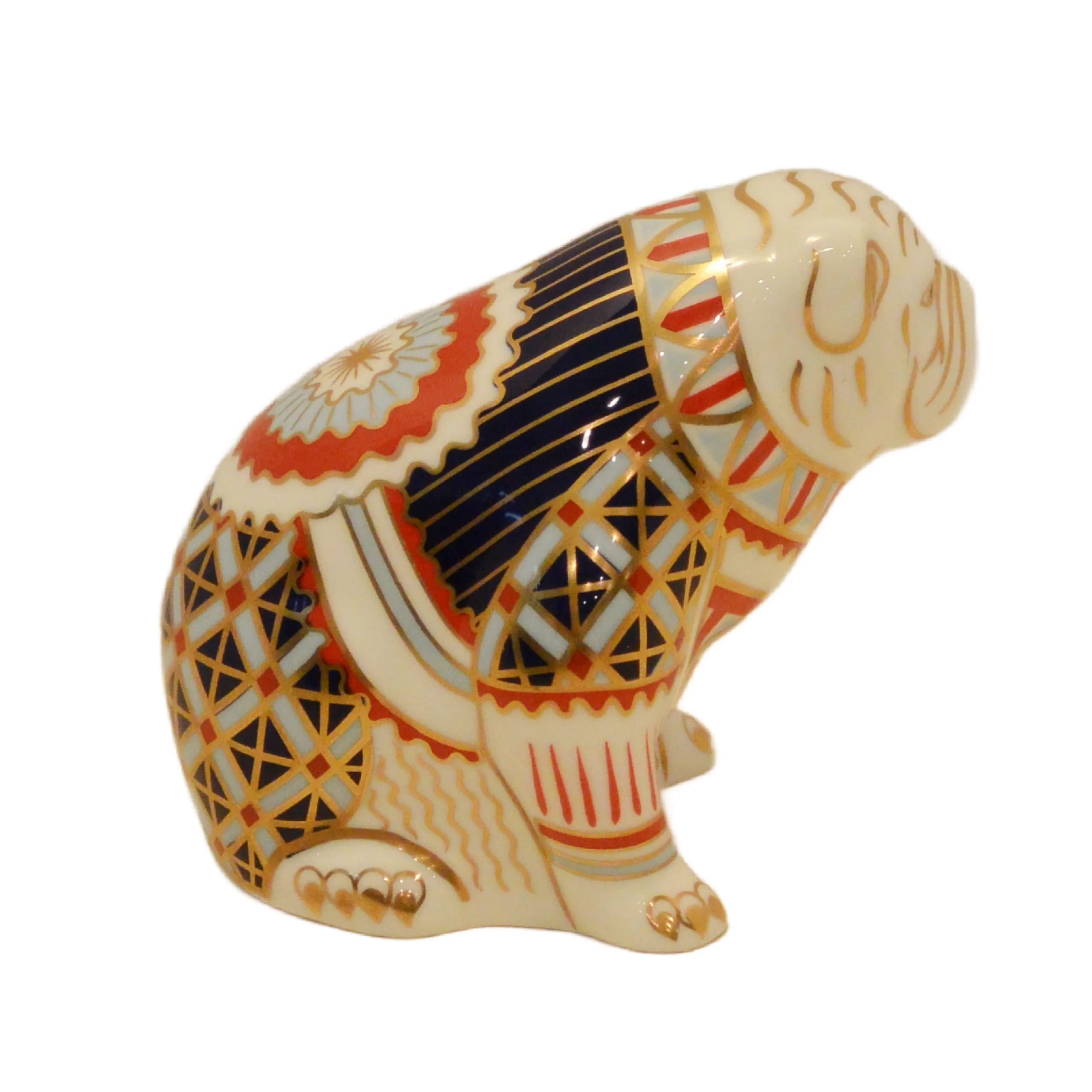 1993 Royal Crown Derby Bulldog Paperweight - Old Imari - Silver Stopper - Image 4