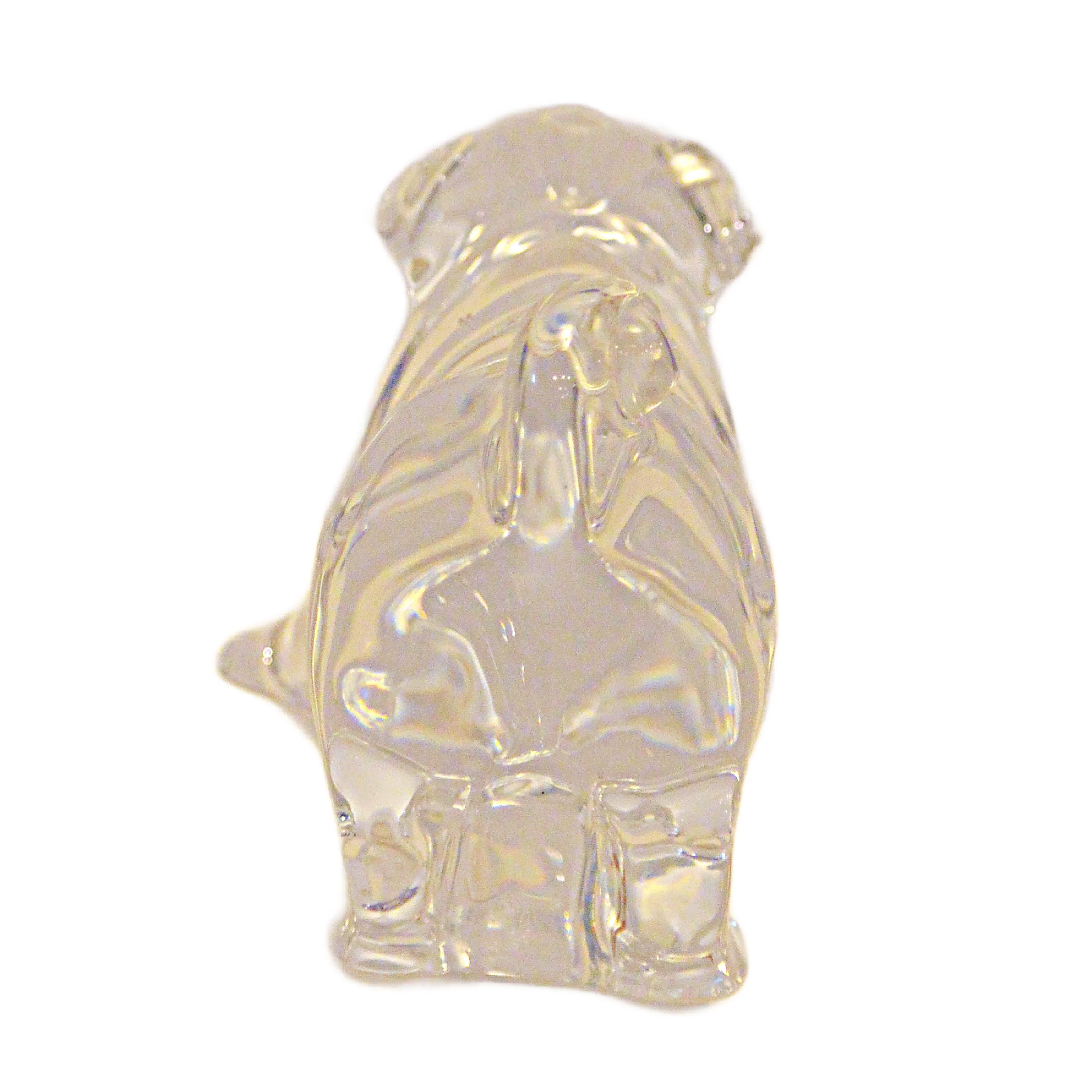 Vintage Signed Baccarat France Crystal Pug Dog Figurine &ndash; Playful Crouching Pose - Image 6