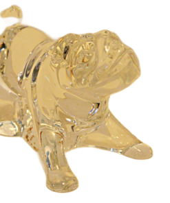 Vintage Signed Baccarat France Crystal Pug Dog Figurine – Playful Crouching Pose