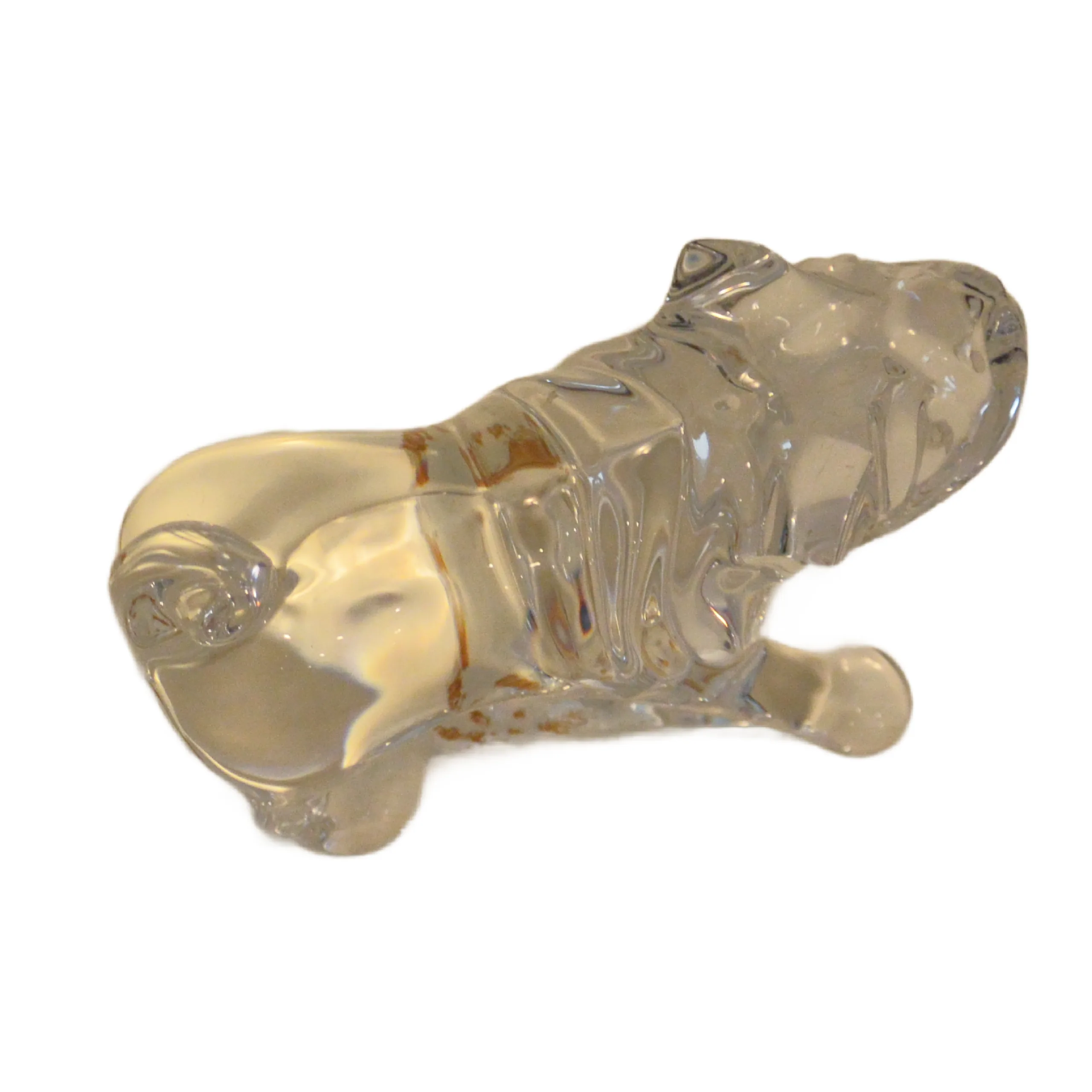 Vintage Signed Baccarat France Crystal Pug Dog Figurine &ndash; Playful Crouching Pose - Image 7