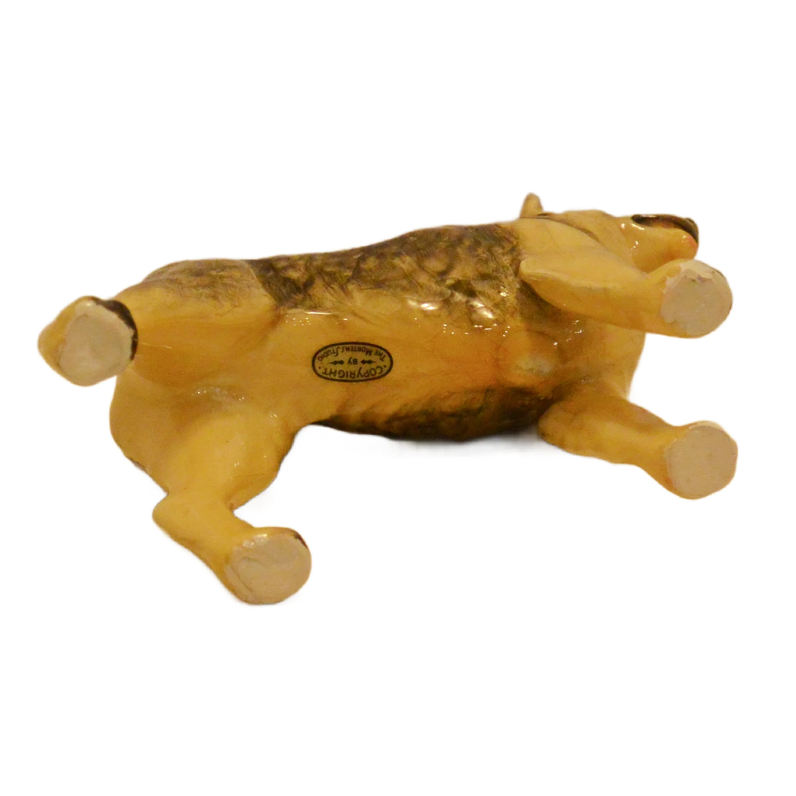 Rare Large-Scale Mortens Studio Norwegian Elkhound Figurine &ndash; 5.5" Mid-Century Animalier - Image 8