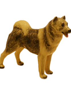 Alternative view of Rare Large-Scale Mortens Studio Norwegian Elkhound Figurine – 5.5" Mid-Century Animalier