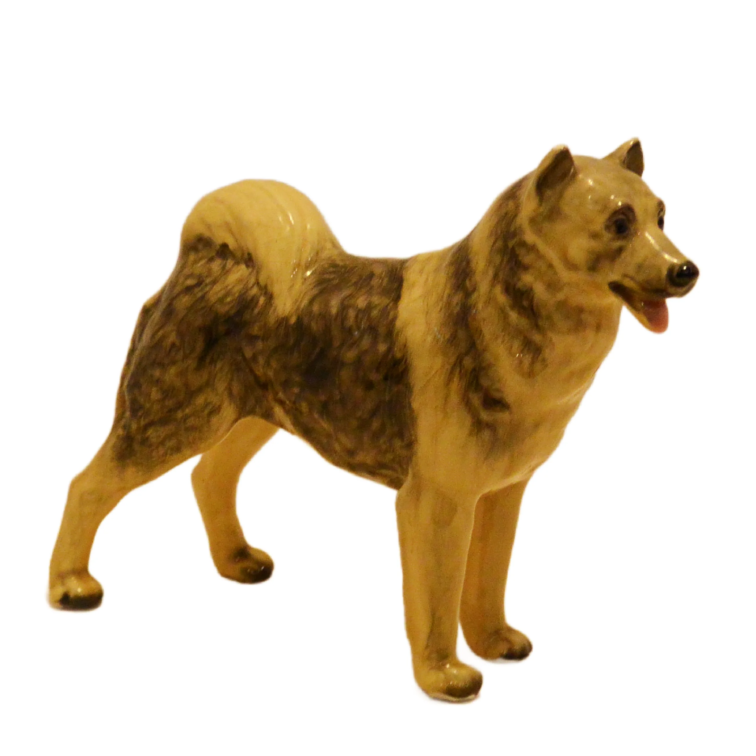 Rare Large-Scale Mortens Studio Norwegian Elkhound Figurine &ndash; 5.5" Mid-Century Animalier - Image 2