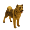 Rare Large-Scale Mortens Studio Norwegian Elkhound Figurine – 5.5" Mid-Century Animalier
