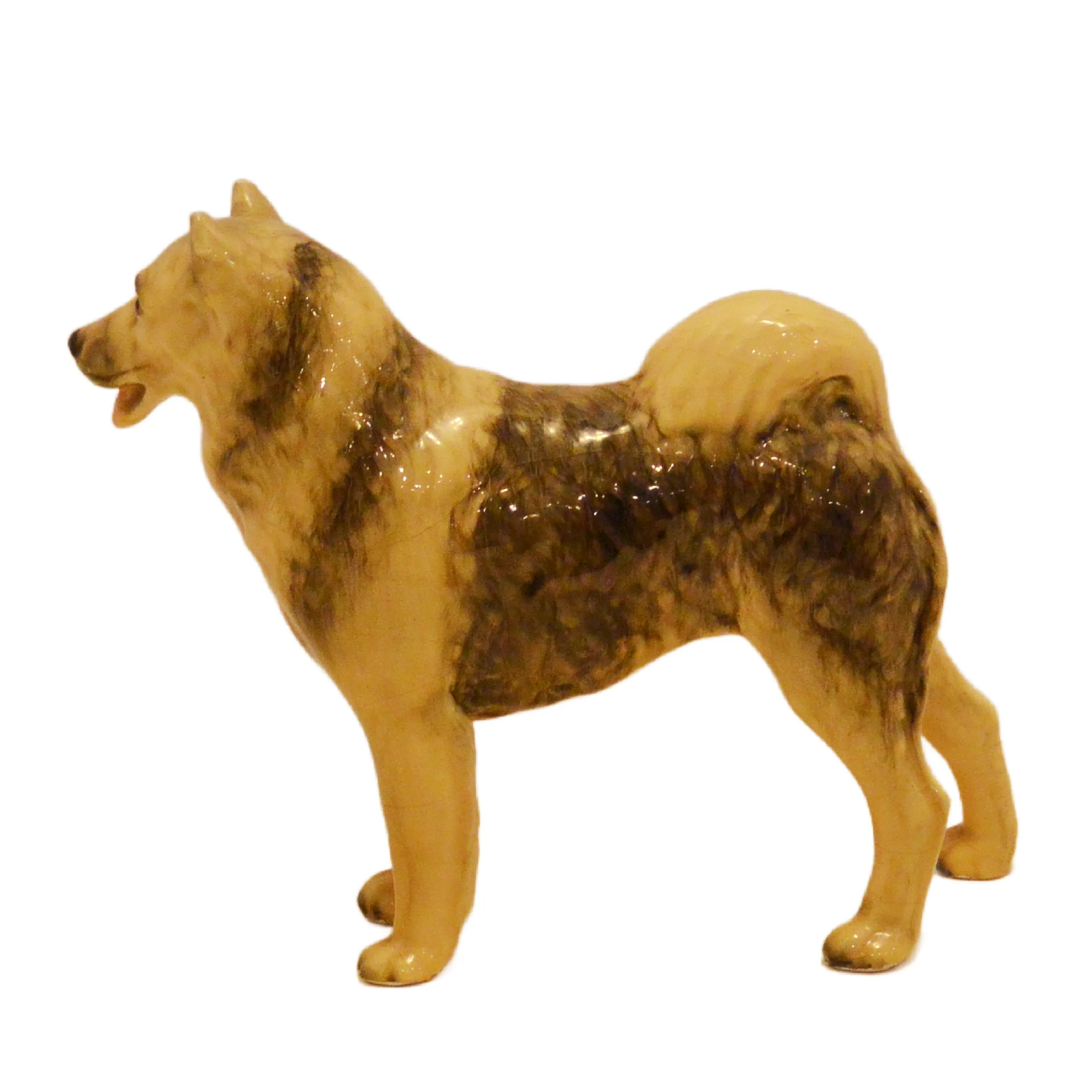 Rare Large-Scale Mortens Studio Norwegian Elkhound Figurine &ndash; 5.5" Mid-Century Animalier - Image 6