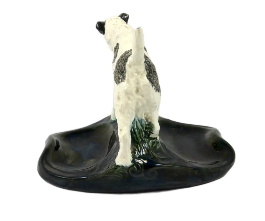 Vintage Mosaic Tile Co. Wire Fox Terrier Ceramic Valet Tray - Zanesville, Ohio - Image 6