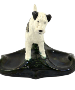 Vintage Mosaic Tile Co. Wire Fox Terrier Ceramic Valet Tray - Zanesville, Ohio
