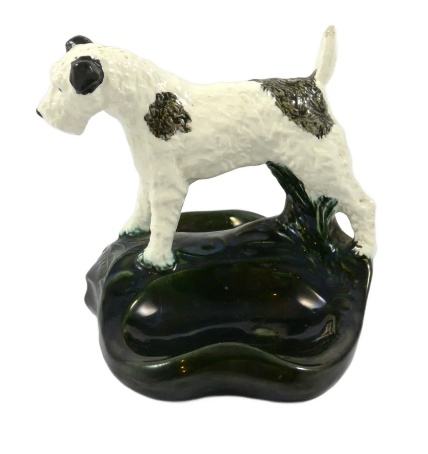 Vintage Mosaic Tile Co. Wire Fox Terrier Ceramic Valet Tray - Zanesville, Ohio - Image 5