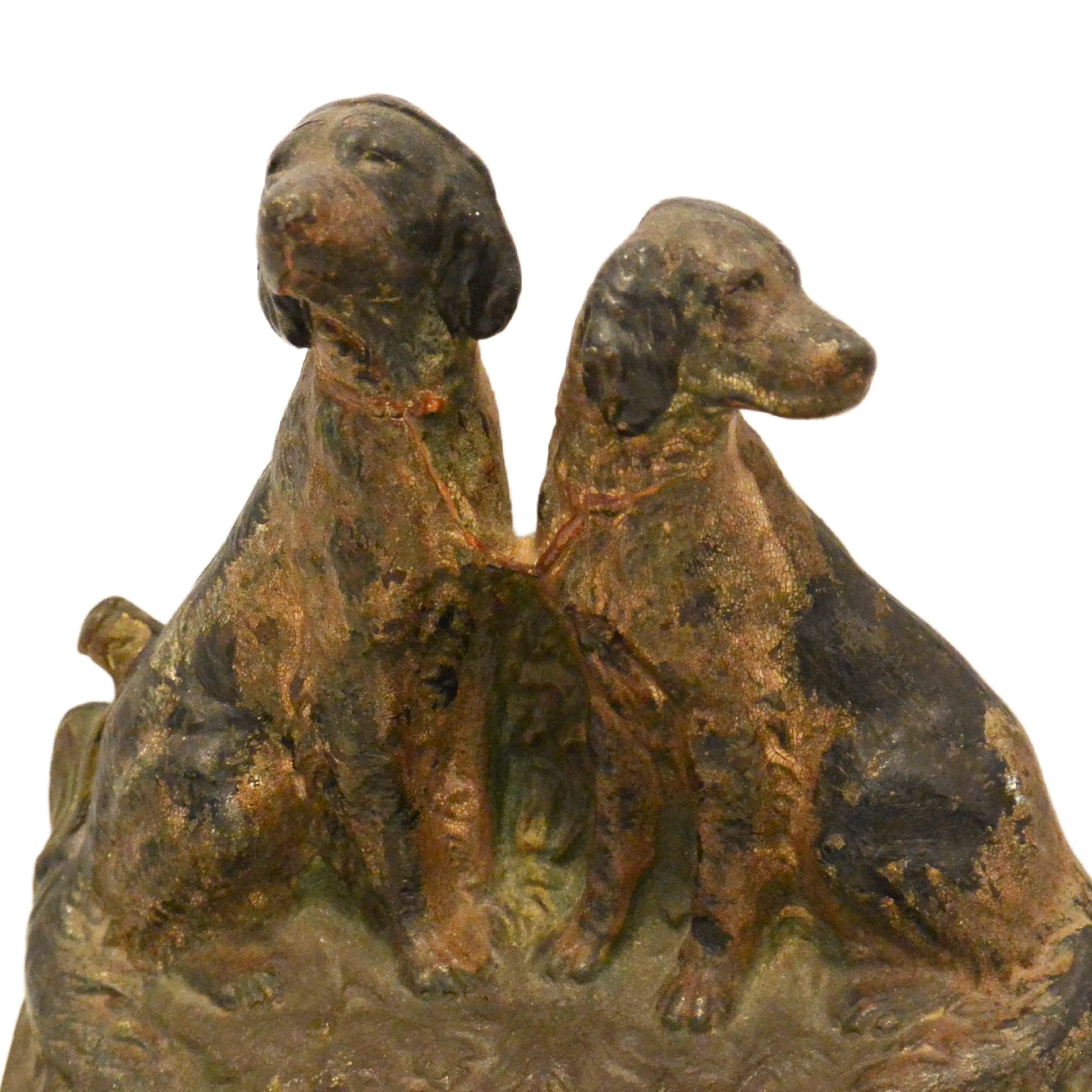 Antique Cast Iron Hunting Pointers Figural Bookends / Doorstops - Image 3