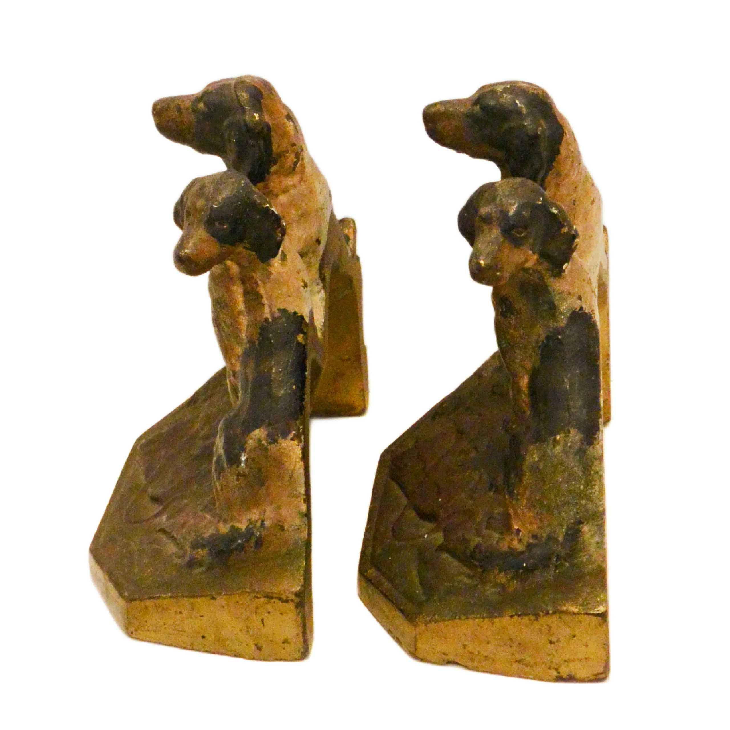 Antique Cast Iron Hunting Pointers Figural Bookends / Doorstops - Image 6