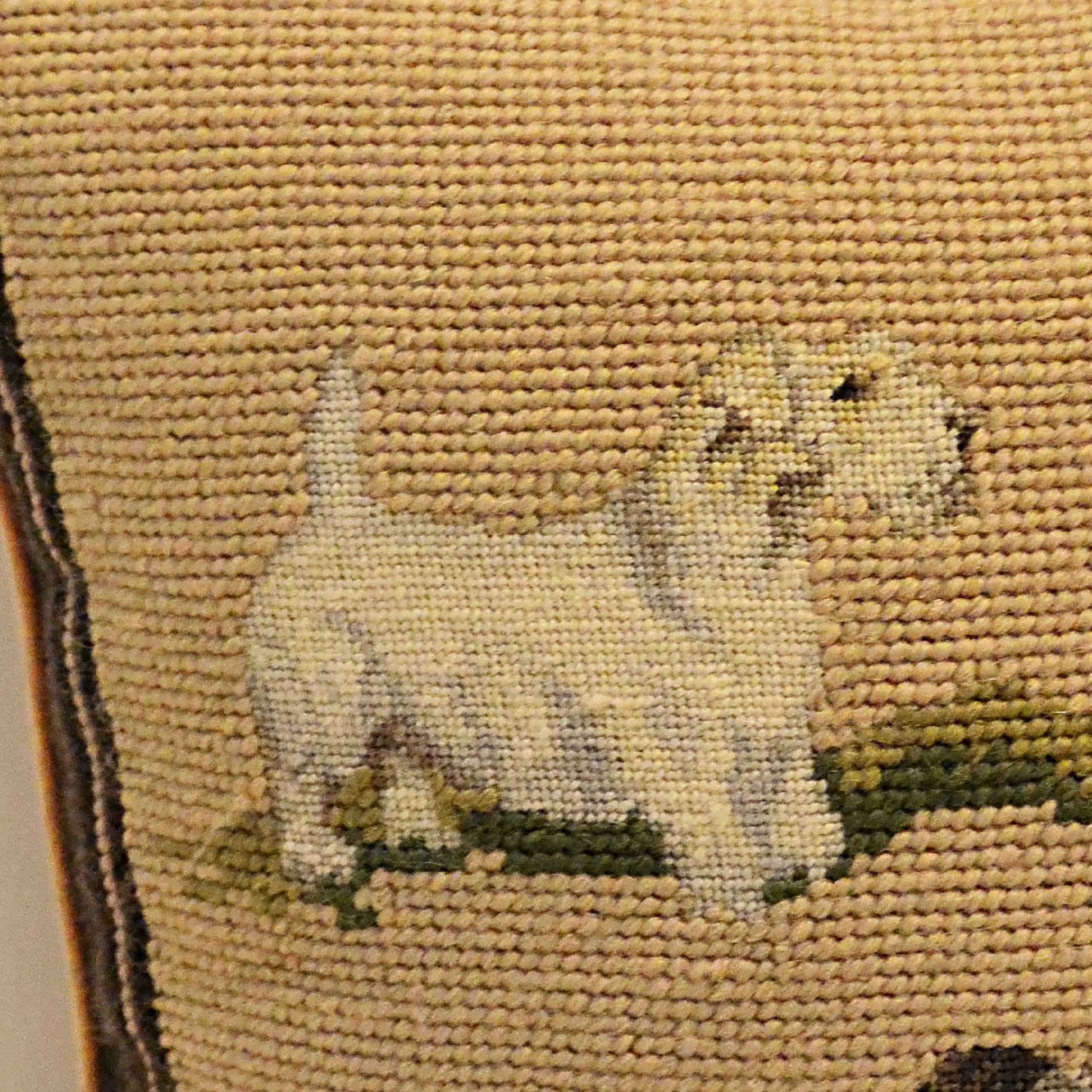 Vintage Wool "Four Terriers" Needlepoint & Petit Point Pillow - Image 3