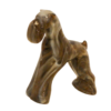 Imperial Caramel Slag Glass Airedale Dog "End O Day"