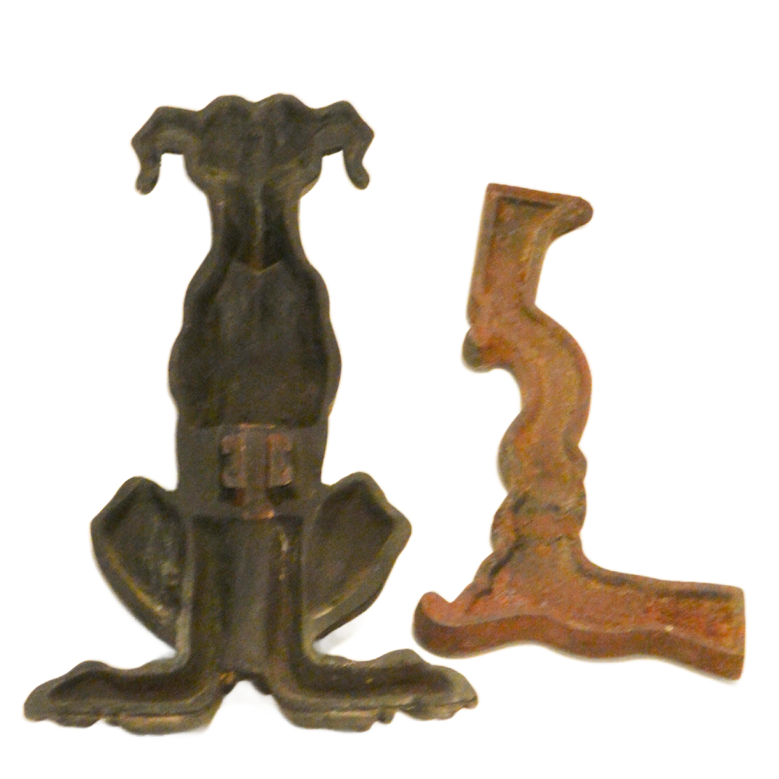 Art Deco Greyhound Cast Iron Andirons – Authentic 1930s Streamline Pair - Image 7