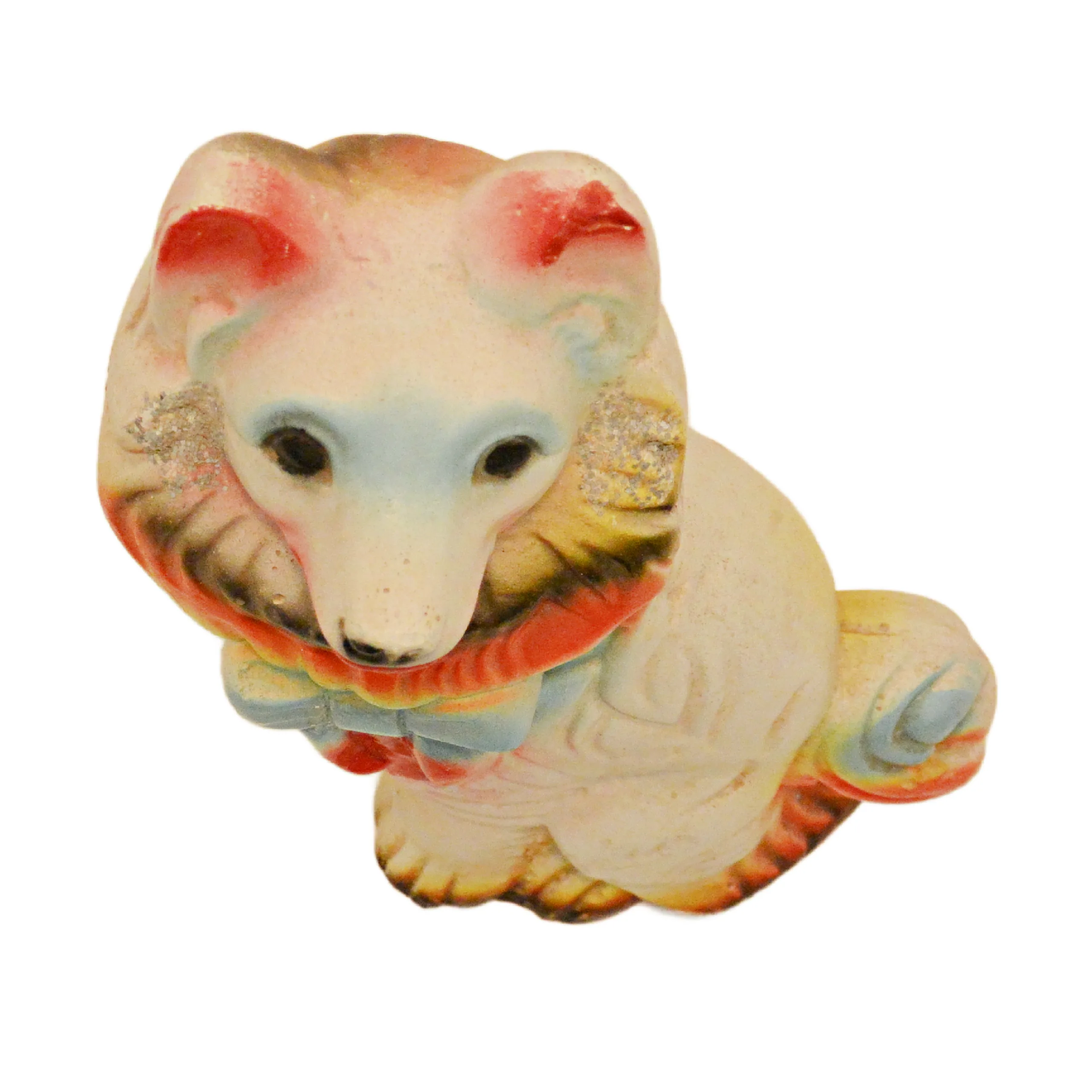 Vintage Carnival Chalkware Spitz/Pomeranian/Samoyed Dog &ndash; 11" Mid-Century Midway Prize - Image 6