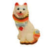 Vintage Carnival Chalkware Spitz/Pomeranian/Samoyed Dog &ndash; 11" Mid-Century Midway Prize