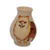 Moorcroft Pottery Miniature Pomeranian Vase – 2019 Tubelined Ceramic Pomeranian Art – Luxury Dog Collectible