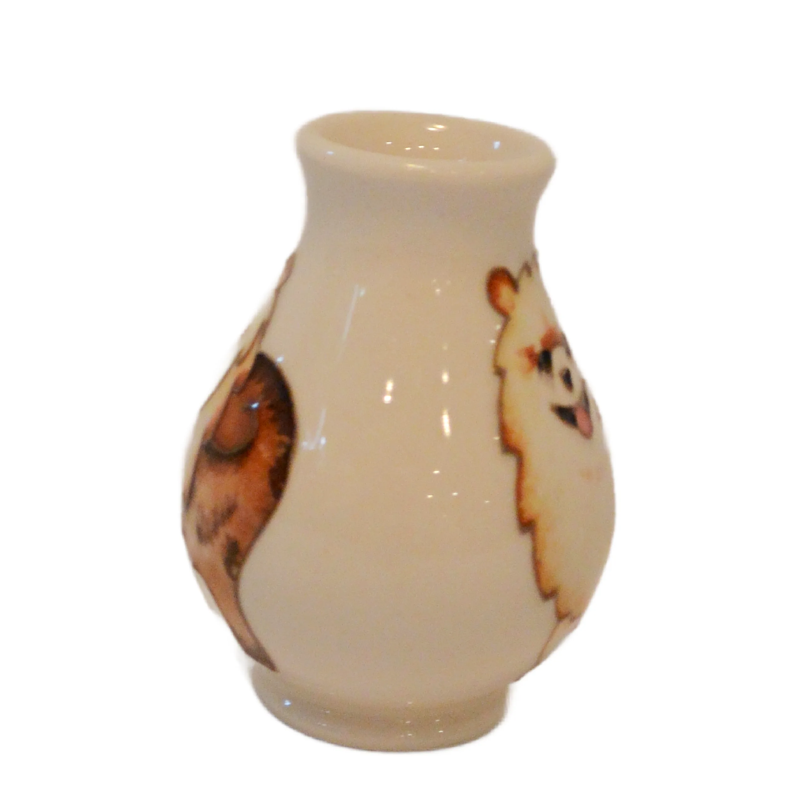 Moorcroft Pottery Miniature Pomeranian Vase – 2019 Tubelined Ceramic Pomeranian Art – Luxury Dog Collectible - Image 3