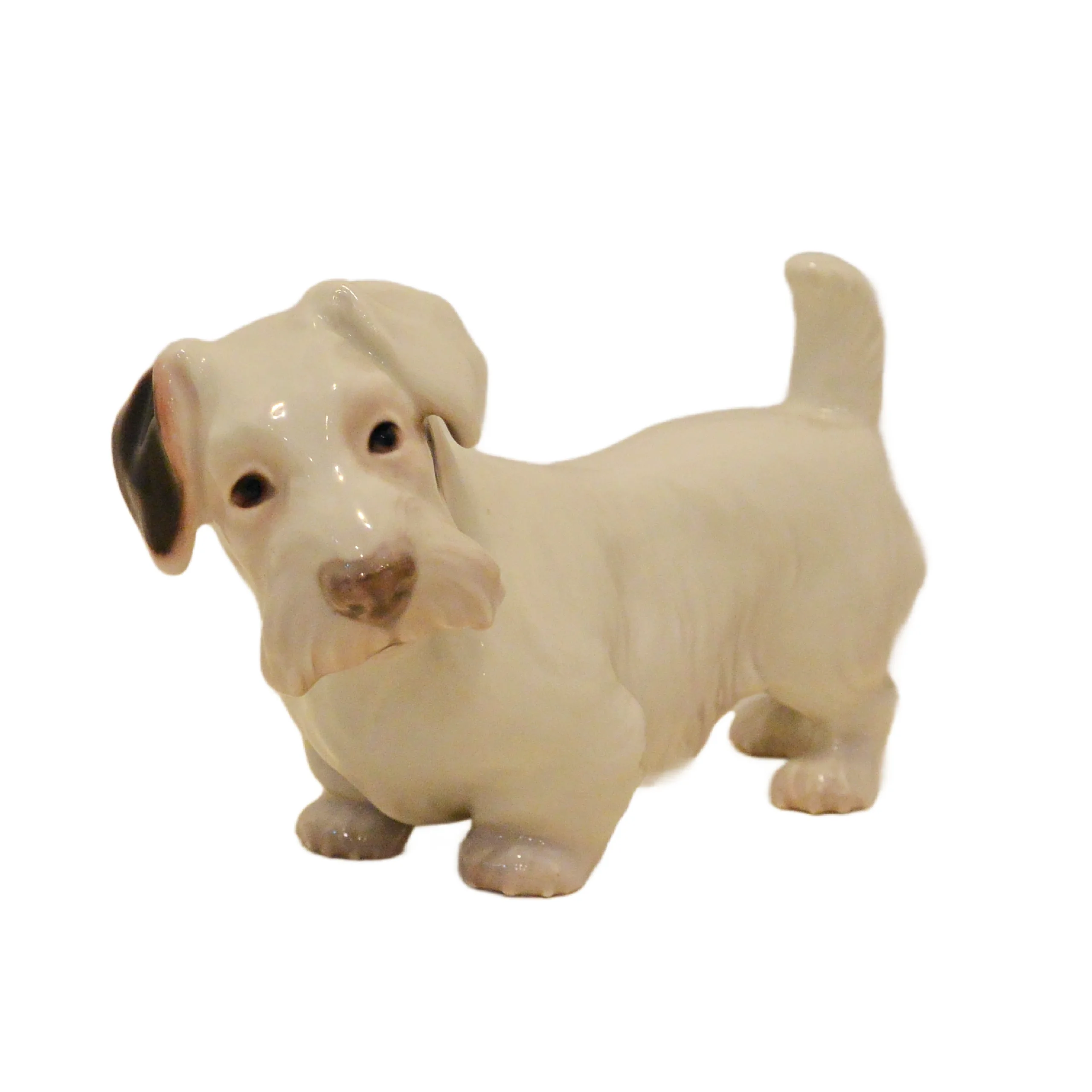 Rare Vintage Bing & Gr&oslash;ndahl Porcelain Sealyham Terrier Figurine &ndash; Made in Denmark