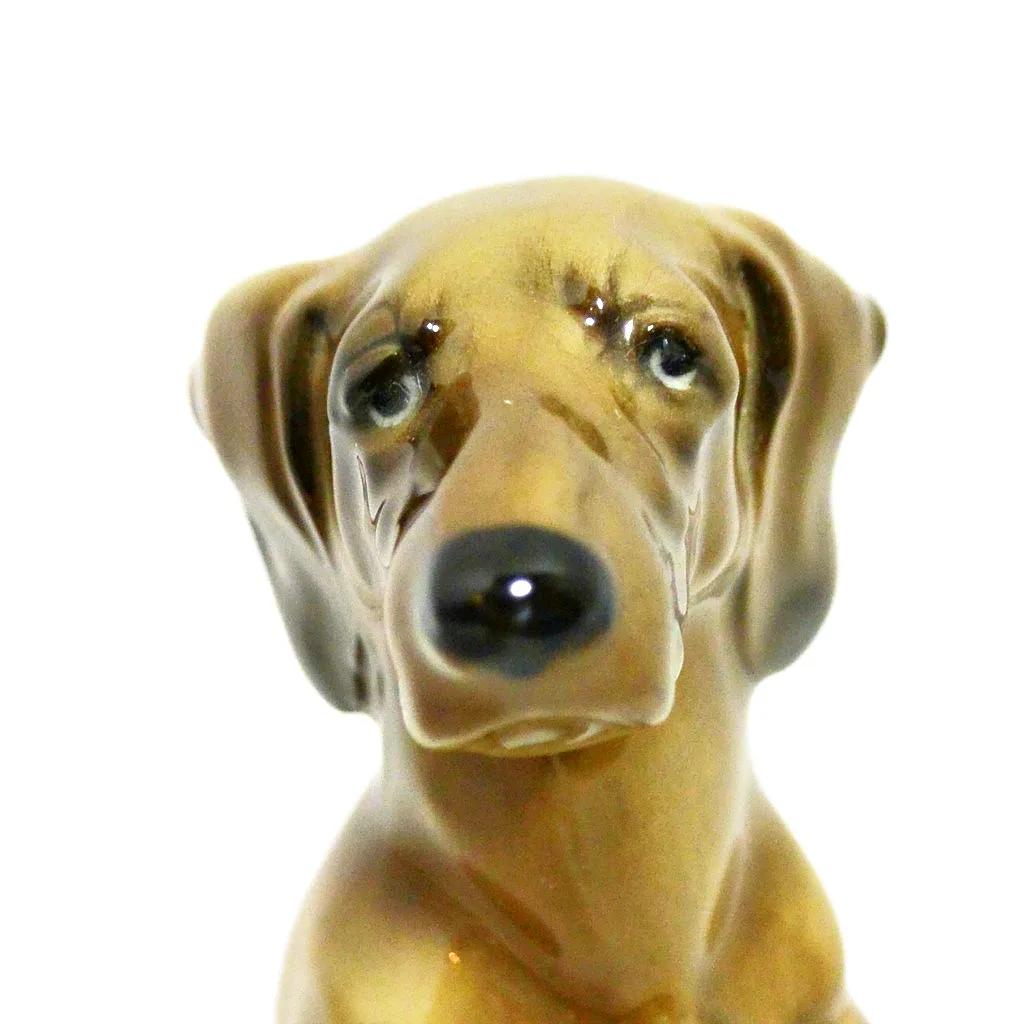 Vintage Hutschenreuther Germany Porcelain Begging Dachshund Figurine - Image 3