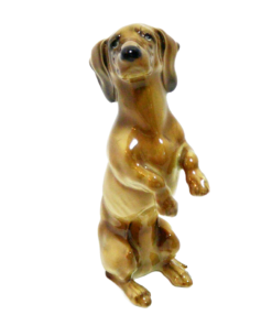 Vintage Hutschenreuther Germany Porcelain Begging Dachshund Figurine