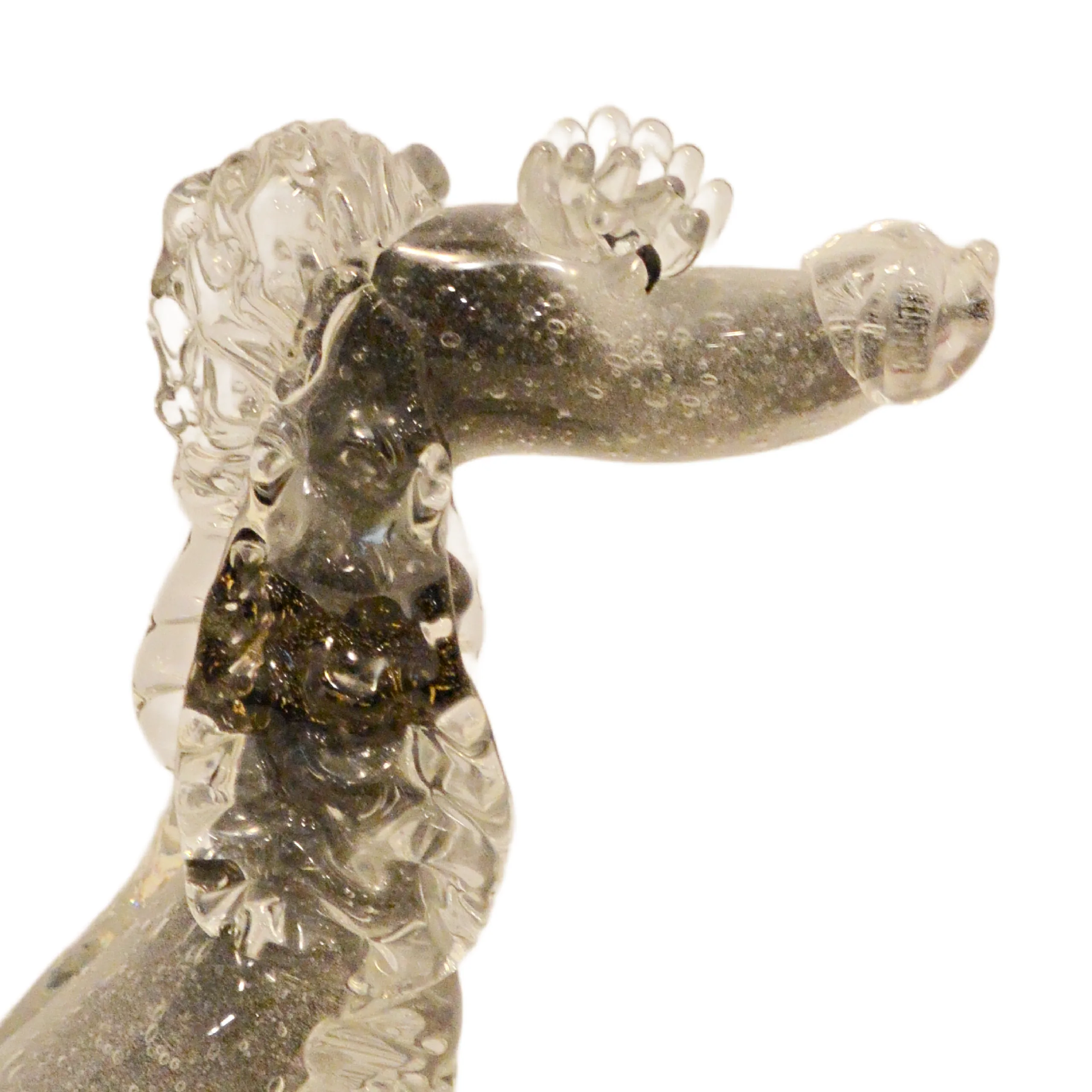 Vintage Italian Murano Art Glass Poodle Sculpture &ndash; Gold Aventurine & Bullicante Bubbles &ndash; Circa 1950s - Image 10