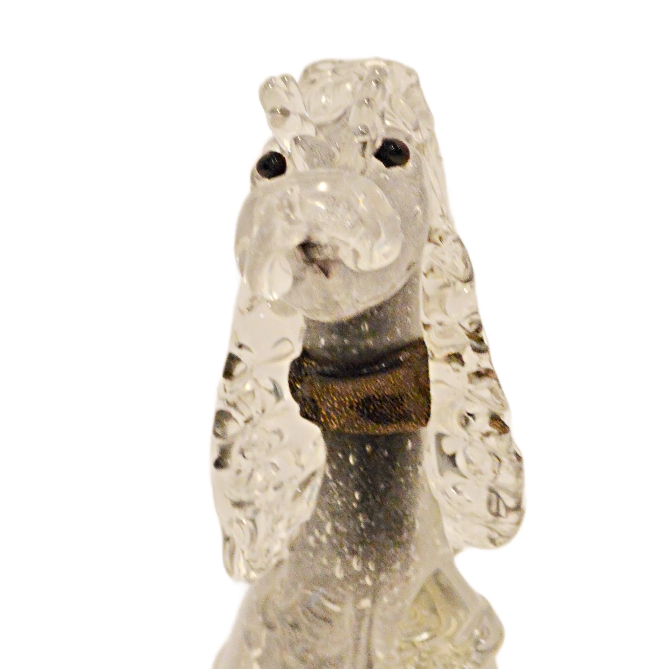 Vintage Italian Murano Art Glass Poodle Sculpture &ndash; Gold Aventurine & Bullicante Bubbles &ndash; Circa 1950s - Image 6