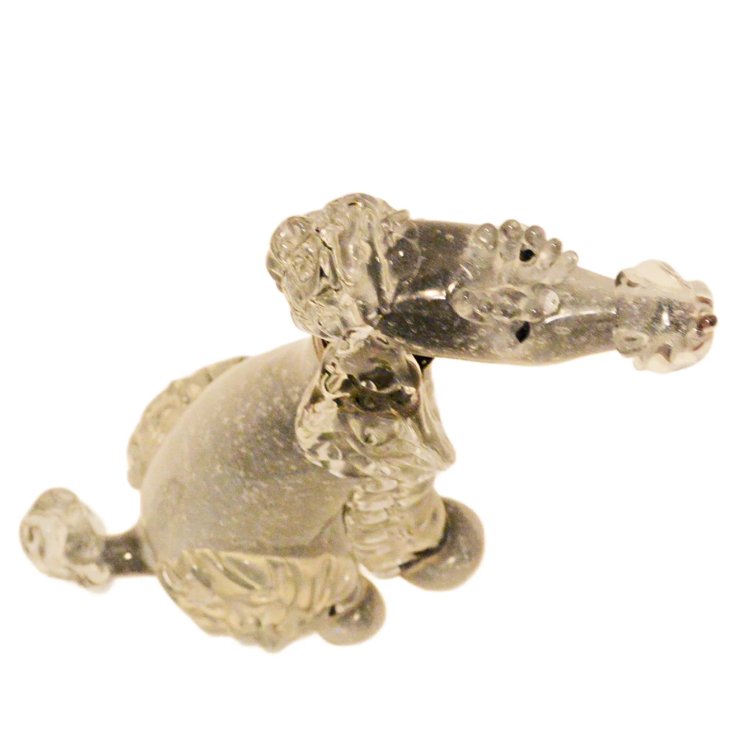 Vintage Italian Murano Art Glass Poodle Sculpture &ndash; Gold Aventurine & Bullicante Bubbles &ndash; Circa 1950s - Image 9