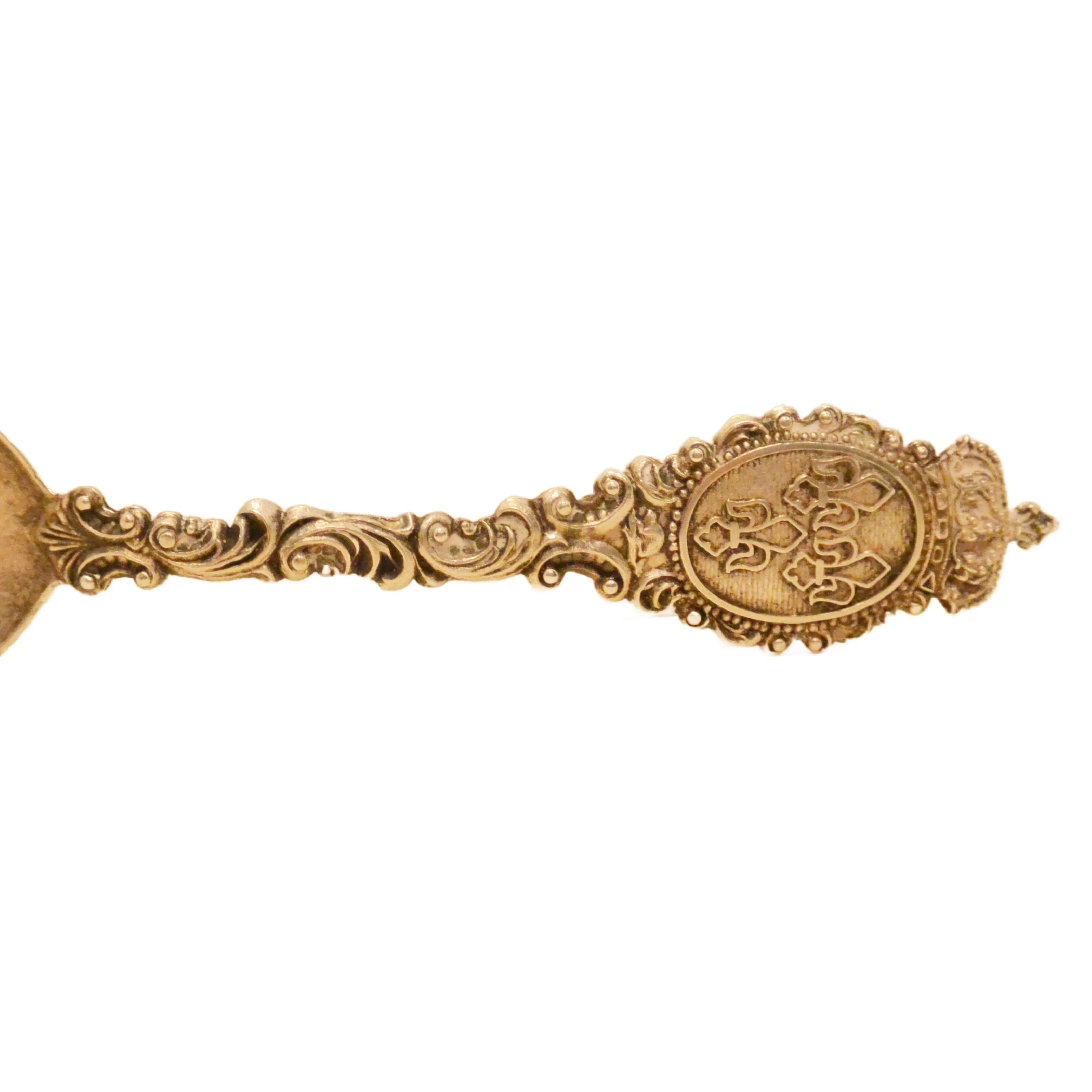 Rare Antique Le Chien d'Or Quebec Sterling Silver Souvenir Spoon, Fleur-de-Lis Animalier Collectible Flatware - Image 4