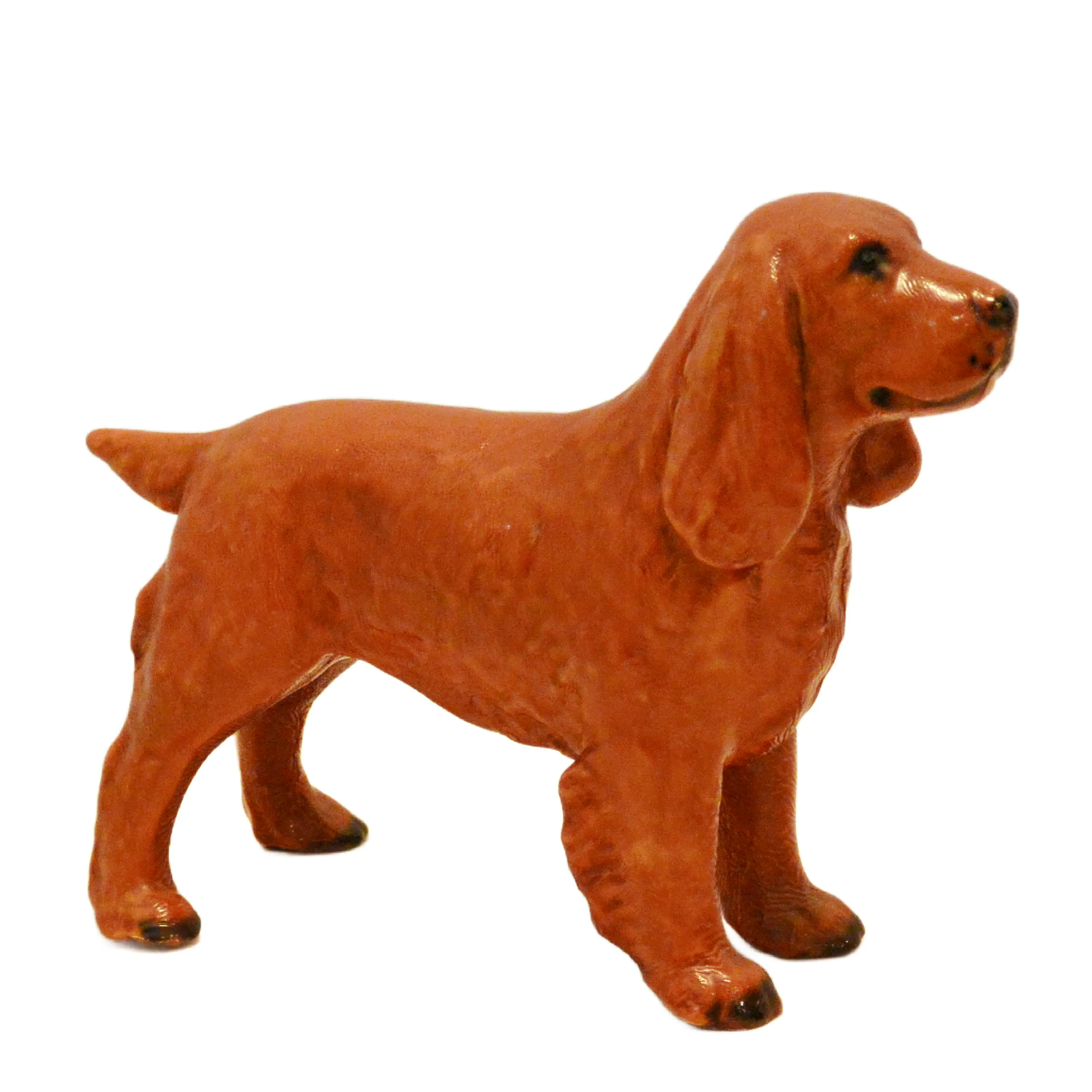 Rare Vintage Mortens Studio Cocker Spaniel Figurine &ndash; Excellent 1940s Large Scale 7" Long