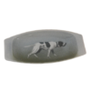 Rare Antique Porsgrund Norway Porcelain Pointer Dog Trinket Dish &ndash; Early Blue Anchor Mark c. 1890