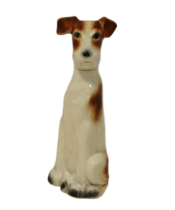 Rare Vintage Goebel Full Bee Fox Terrier Porcelain Decanter