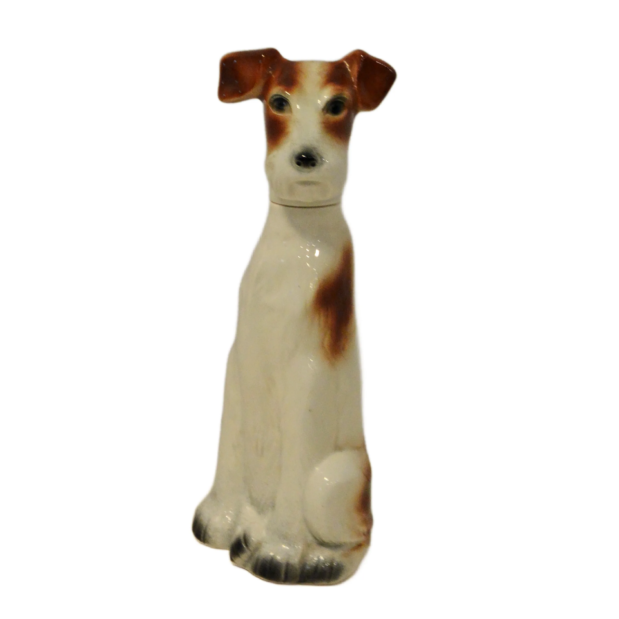 Rare Vintage Goebel Full Bee Fox Terrier Porcelain Decanter