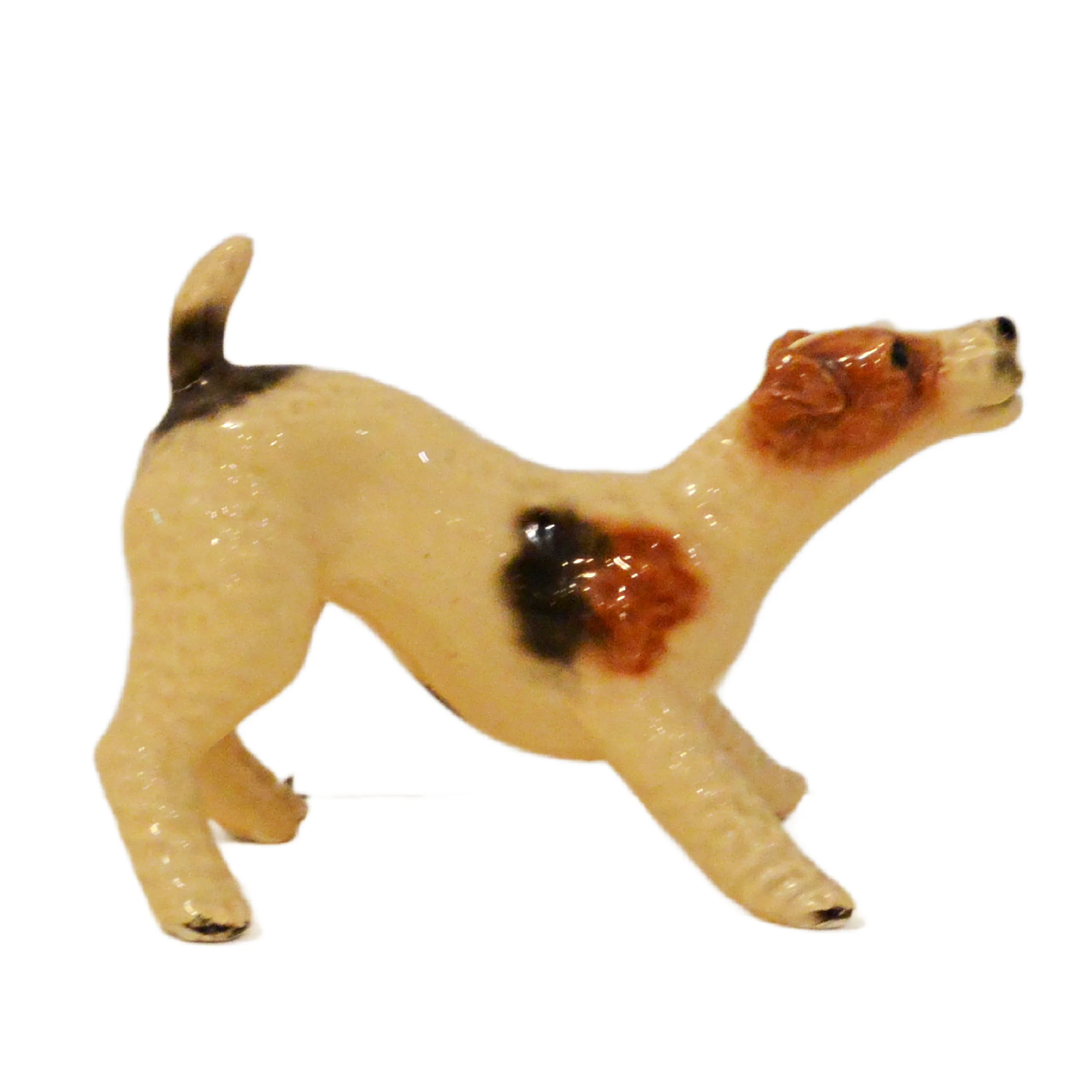 Rare Vintage Mortens Studio Pouncing Wire-Haired Fox Terrier Figurine – Flawless 1940s Play Bow Pose - Image 4