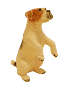 Rare Vintage Mortens Studio Begging Fox Terrier Figurine – Pristine 1930s Early Era