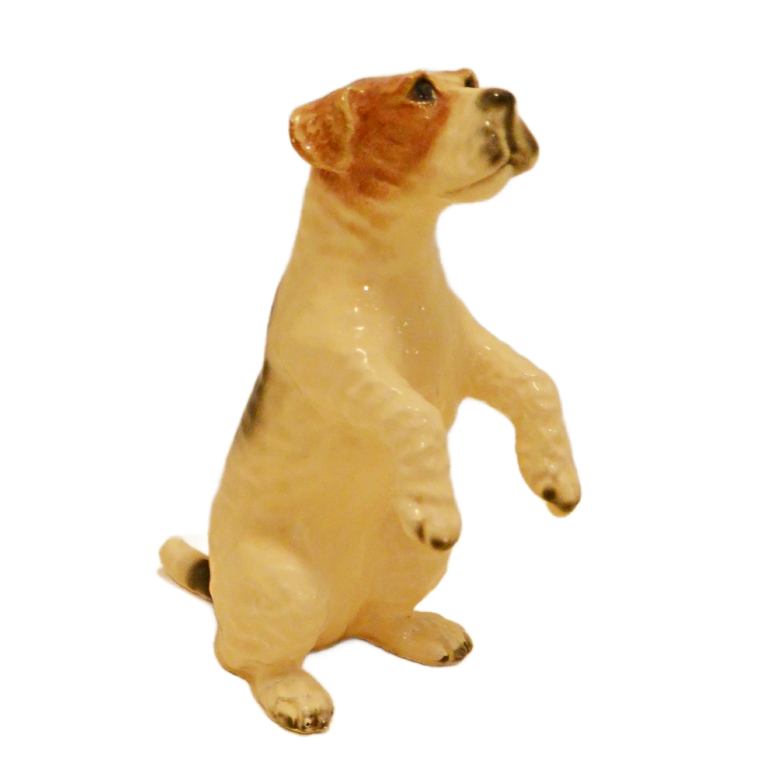 Rare Vintage Mortens Studio Begging Fox Terrier Figurine – Pristine 1930s Early Era