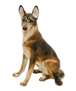 Alternative view of Vintage Rosenthal Germany Porcelain German Shepherd Figurine #980 by M.H. Fritz – Circa 1950s