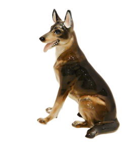 Vintage Rosenthal Germany Porcelain German Shepherd Figurine #980 by M.H. Fritz – Circa 1950s