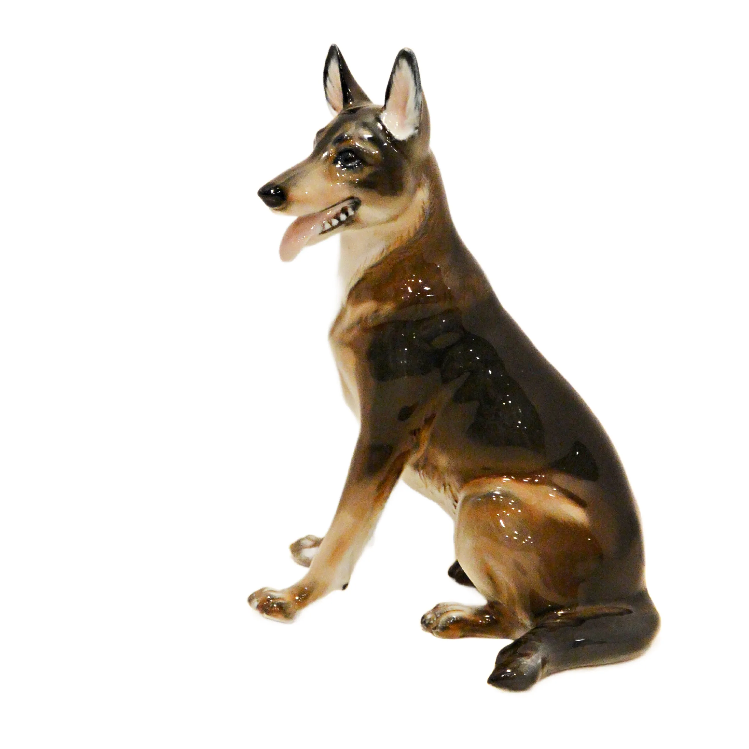 Vintage Rosenthal Germany Porcelain German Shepherd Figurine #980 by M.H. Fritz &ndash; Circa 1950s