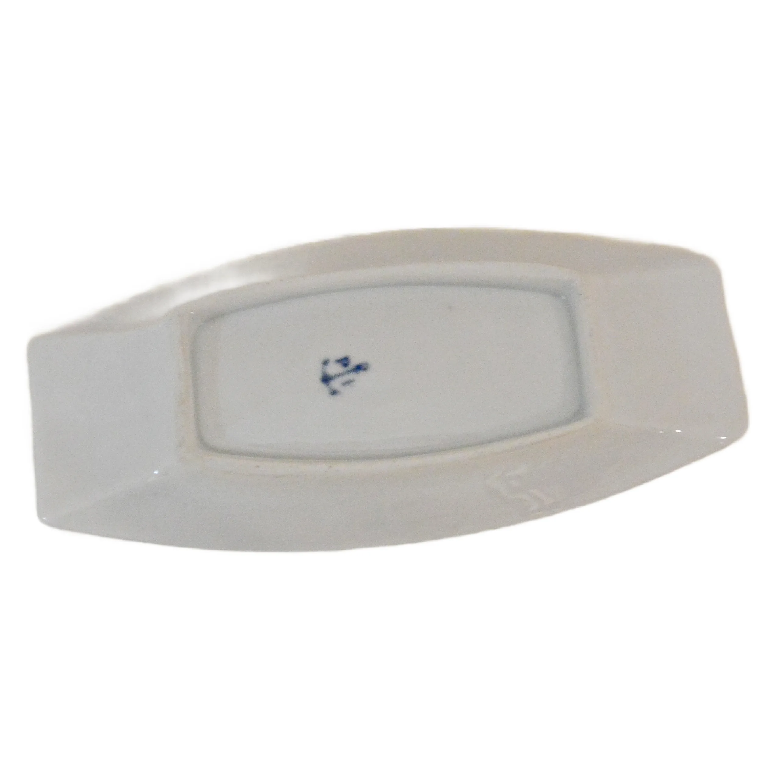 Rare Antique Porsgrund Norway Porcelain Pointer Dog Trinket Dish – Early Blue Anchor Mark c. 1890 - Image 3