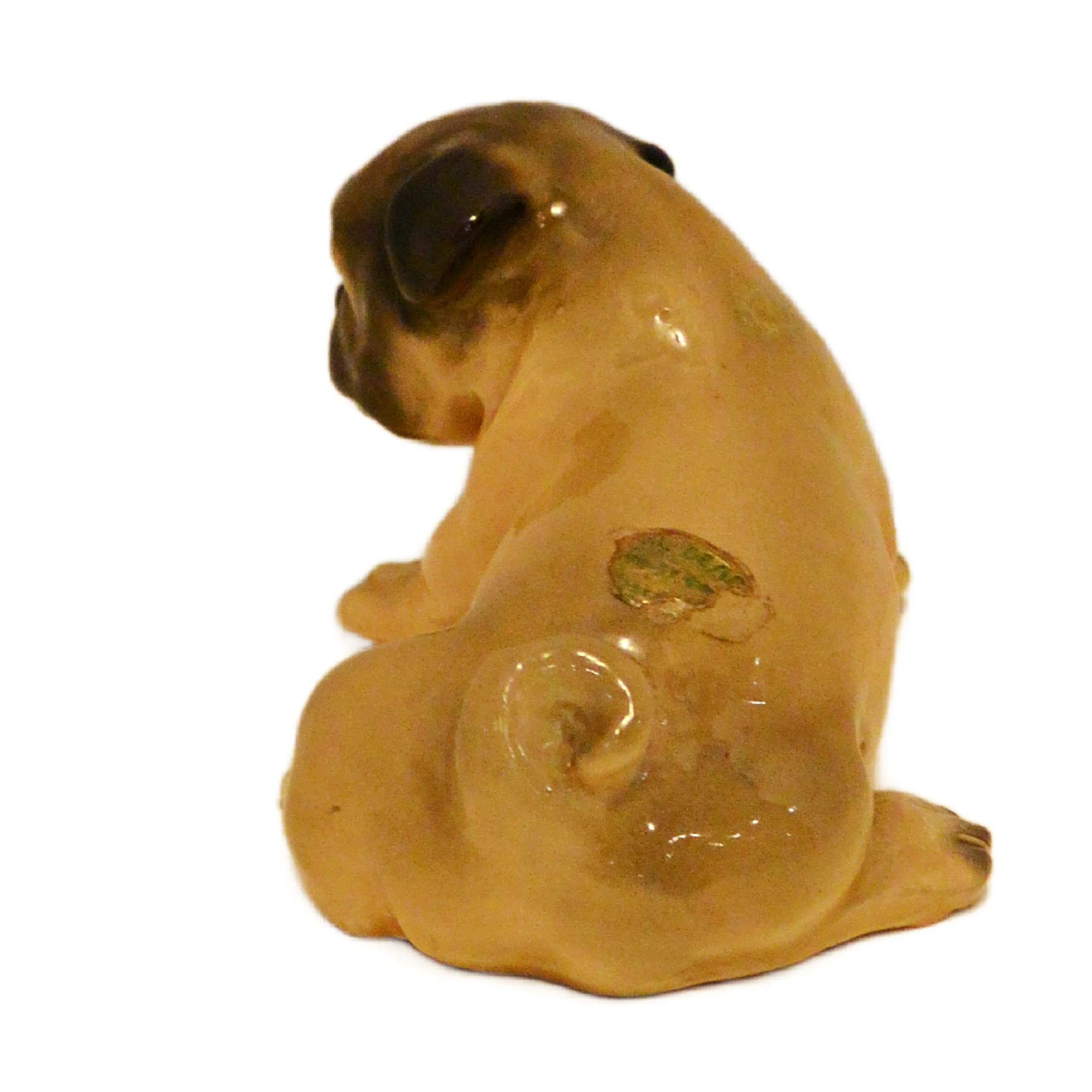 Vintage Mortens Studio Ceramic Resin Pug Puppy Figurine – Playful Bow Pose - Image 7