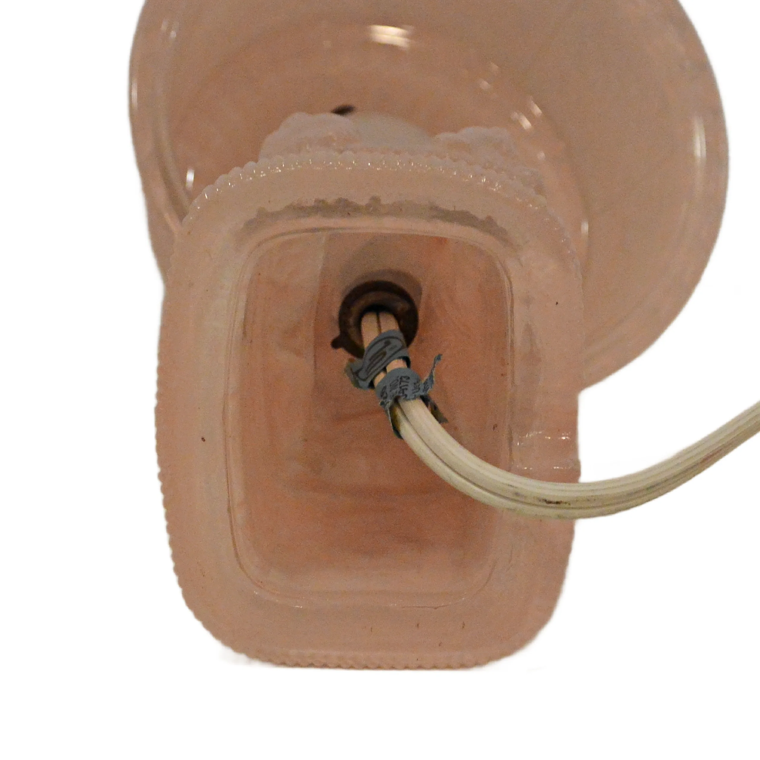 Rare Vintage 1930s L.E. Smith Pink Satin Glass Scottie Dogs in Basket Boudoir Lamp &ndash; Complete & Working - Image 12