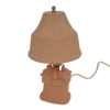 Rare Vintage 1930s L.E. Smith Pink Satin Glass Scottie Dogs in Basket Boudoir Lamp &ndash; Complete & Working