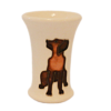 Moorcroft Pottery Miniature Seated Dachshund Flared Trumpet Vase &ndash; 2019 Contemporary Ceramic Wiener Dog Collectible