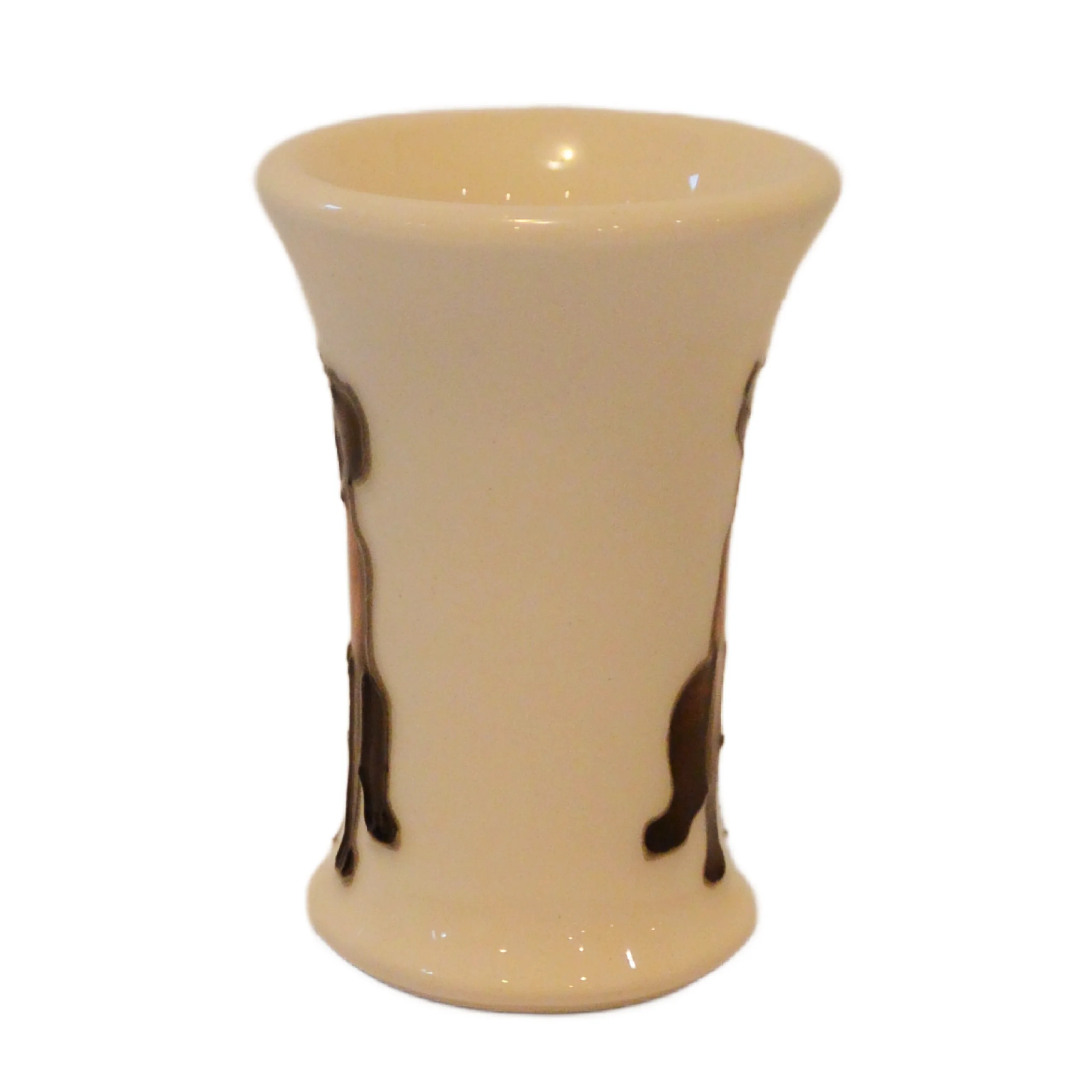 Moorcroft Pottery Miniature Seated Dachshund Flared Trumpet Vase &ndash; 2019 Contemporary Ceramic Wiener Dog Collectible - Image 3