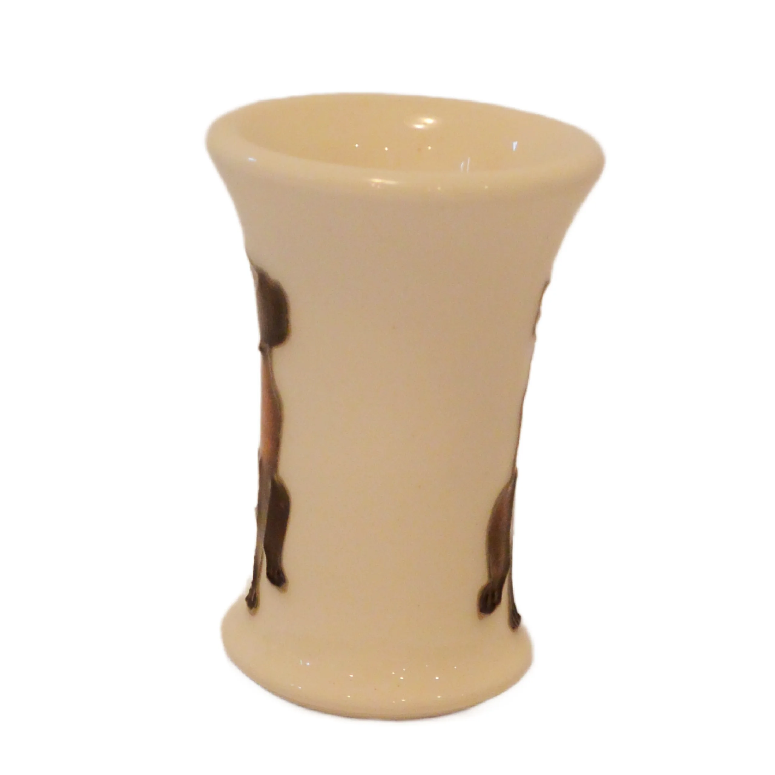 Moorcroft Pottery Miniature Seated Dachshund Flared Trumpet Vase &ndash; 2019 Contemporary Ceramic Wiener Dog Collectible - Image 5