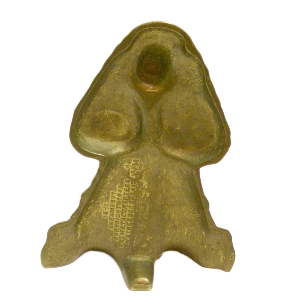 Vintage 1949 Virginia Metalcrafters Solid Brass Cocker Spaniel Doorstop - "Dream Boy" - Image 4