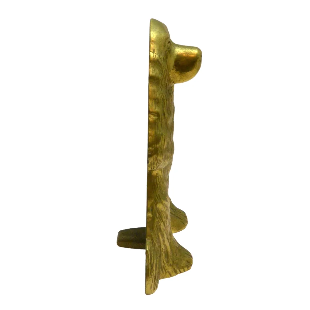 Vintage 1949 Virginia Metalcrafters Solid Brass Cocker Spaniel Doorstop - "Dream Boy" - Image 3