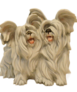 Vintage Cacciapuoti Italy Matte Porcelain Double Maltese Dog Figurine – Circa 1950s